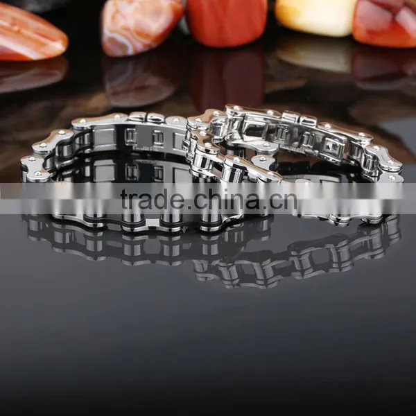 Fashion Chain Bracelet Hot Sale For Woman Supplier High Quality Stainless Steel Bicycle Chain Bracelet photo-6