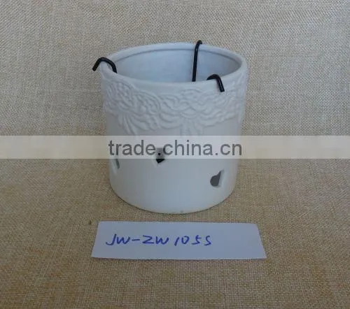 2016 Romantic Ceramic Wax Warners Withe Metal Candle Holders Wholesale