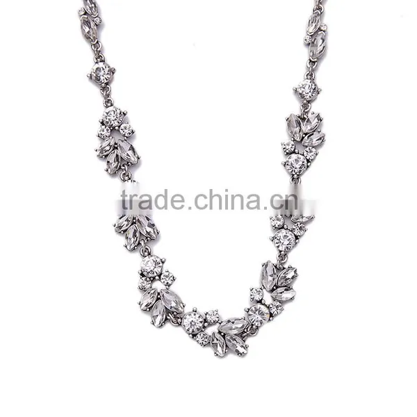 Cheap Wholesale Jewelry 2016 Latest Design Wedding Necklace Crystal Pendant Necklace photo-3