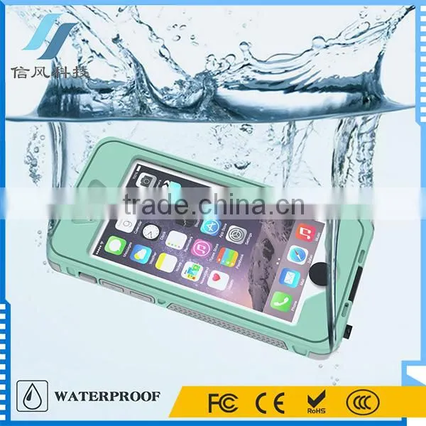4.7 Inch Glow In Dark IP68 Waterproof Case for IPhone 6 6S With Button And Holder Stand photo-2