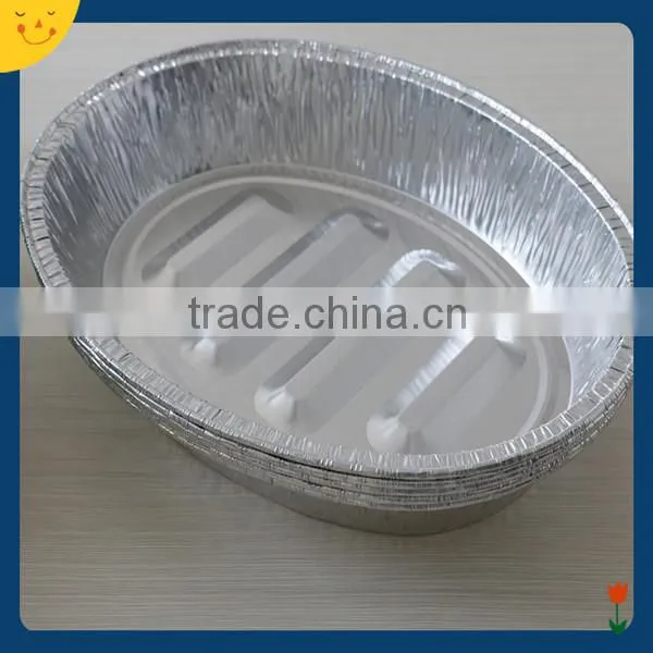 Foil Containers Oval Quality Aluminium Turkey Roasting Tray Aluminum Foil Roaser Pan photo-3