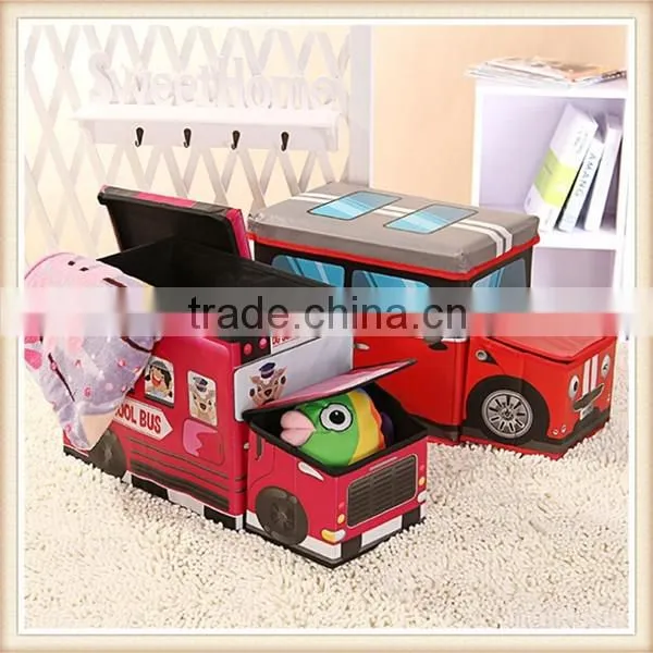 Car Style Printing Child Toy Storage Box photo-2
