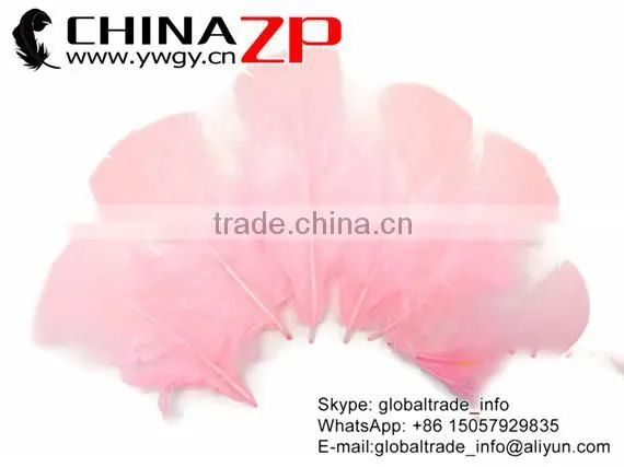 ZPDECOR Bulk Sale Hot Selling Plumage Dyed Light Pink Turkey T-Base Body Feathers for Parties Decorations photo-2