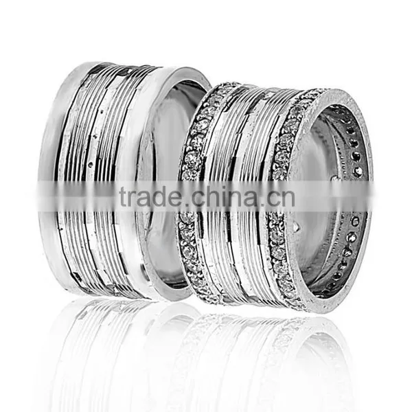 925K Sterling Silver Wedding Band His Her High Newest Model Handmade Ring BSVYS032