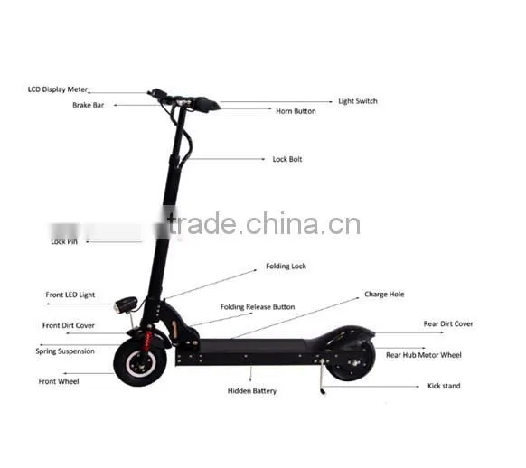 Lithium Folding Cheap Stand up Electric Powered Skateboard 1000w photo-2