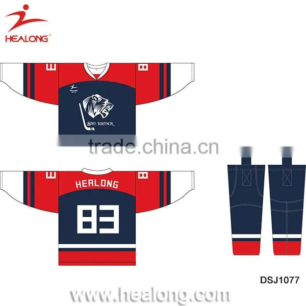 China Factory Custom Sublimaiton Ice Hockey Jersey Cheap Equipment photo-2