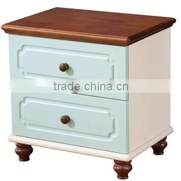 Mediterranean Style Prefab House New Design Solid Wood Blue Bedroom Furniture Set photo-5