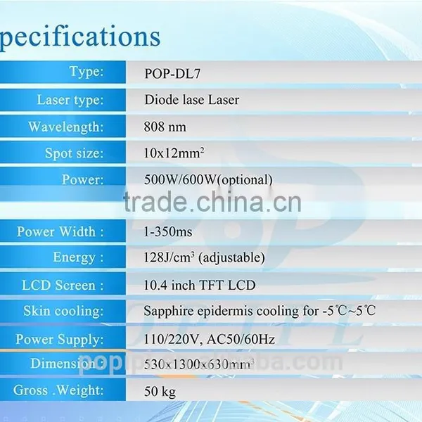 POP DL7 808 nm Diode Laser Hair Removal Machine Medical Salon Use ce Approval photo-3
