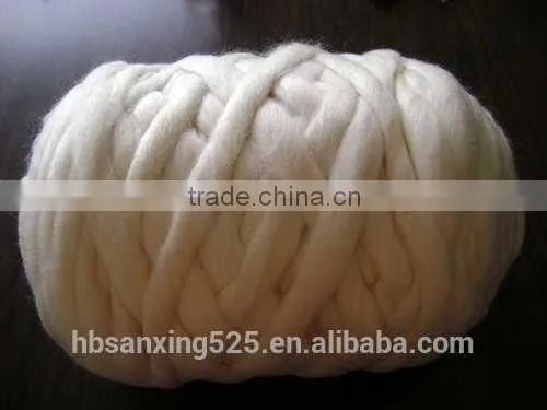 Good Quality 100% Merino Wool Top,20MIC, 80-100MM, Natural White Color. photo-5