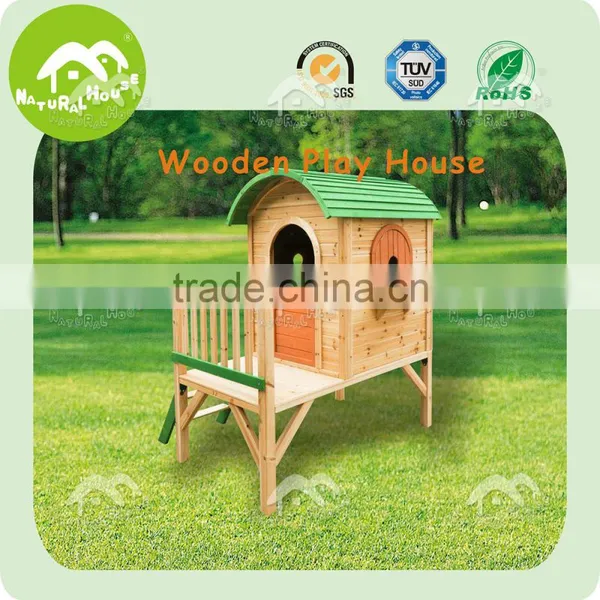Comfortable Kiddie Timber House With Ladder, Children Playhouse