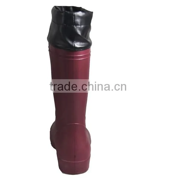 Women Lightweight EVA Rain Boots With Collar photo-2