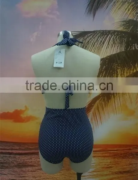 New Arrival Dot Print Fashion Retro High Waist Bikini photo-2