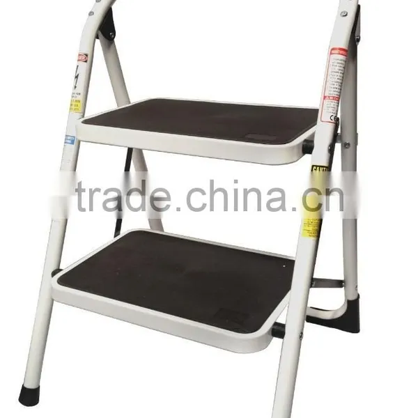 2 Tread Non Slip Folding Step Ladder Kitchen Stool New photo-2