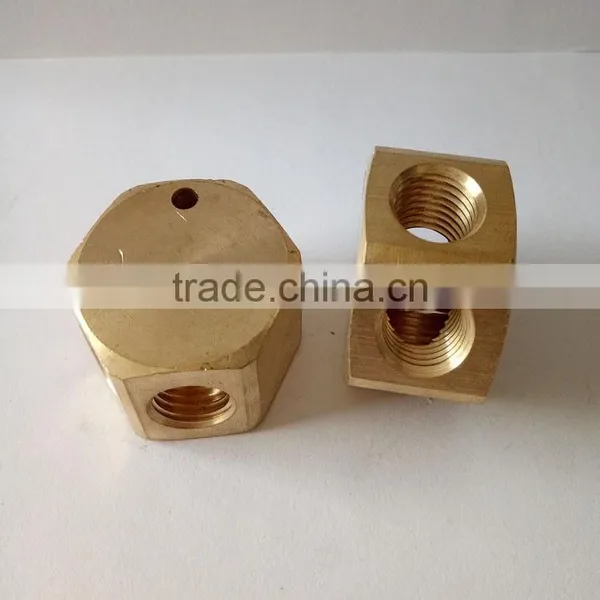 JD-2112 Female Brass 4 Way Cross Connector ,square Joint 4 Way Brass Fitting photo-2