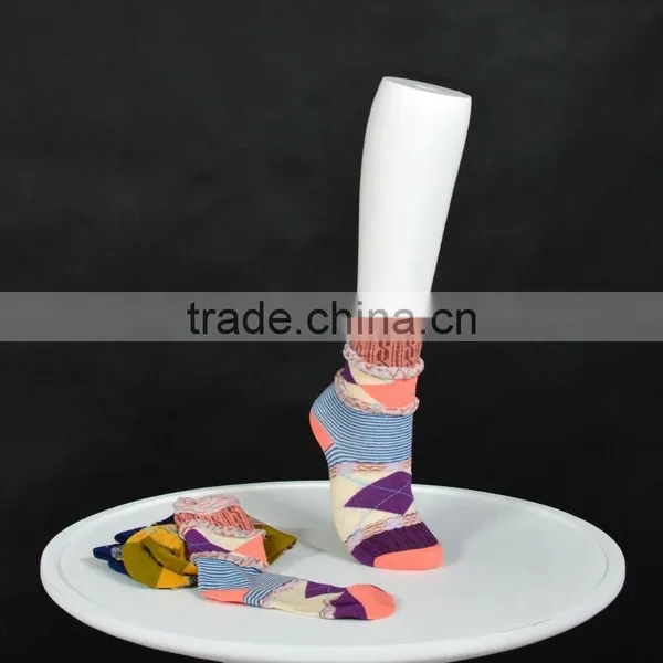 White Female Hosiery Leg Form Knee High Foot Mannequin Display For Sale photo-6