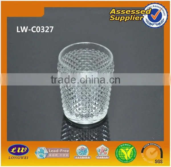 11oz Flower Engraved Glass Cup/ Glass Tumbler photo-5