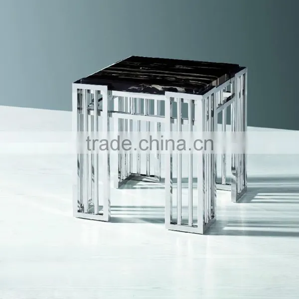 D001 Space Saving Furniture Low Stainless Steel Side Table photo-5