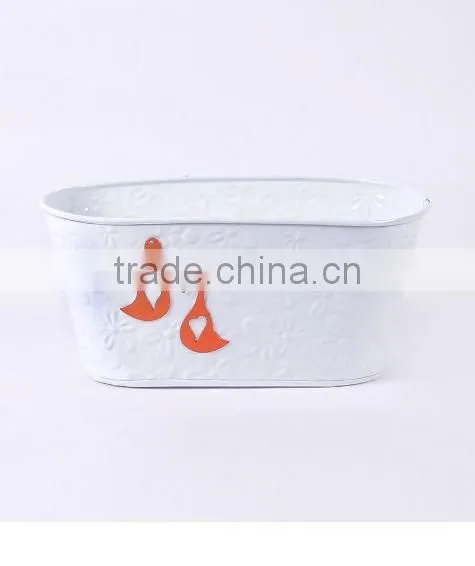 Decorative Flower Planters | New Classic Metal White Finished Planters photo-2