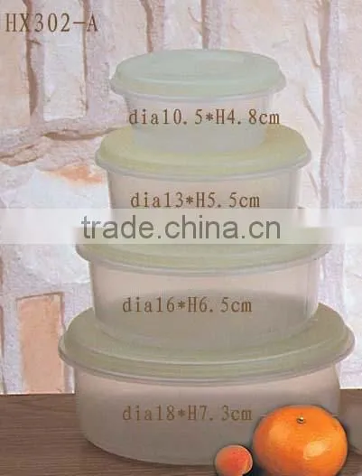 4pcs Round Plastic Food Fresh Box Container Set Hot Sale photo-2