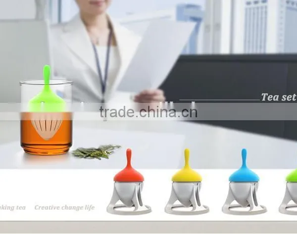 Original Design Stainless Steel Silicone Creative Tea Infusers The Gyro Design Tea Strainer photo-4