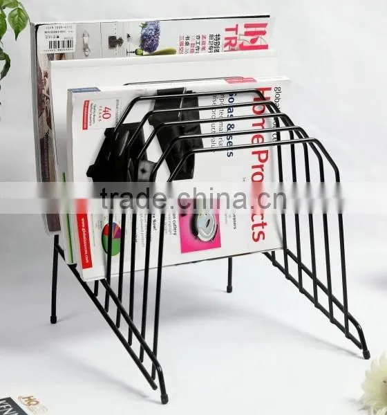 Hangzhou Office Supplier 8 Slot Metal Wire CD DVD Magazine File Display Rack Stand photo-2