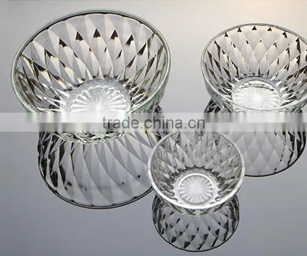 Spray Colored Diamond Round Glass Bowl for Soup Fruit photo-2