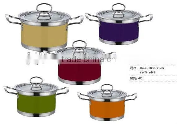 Colorful Stainless Steel Casserole Pot Soup Pot photo-2