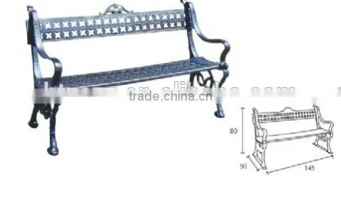 Outdoor Garden Bench With Cast Iron,Wooden Bench With Iron Legs photo-4