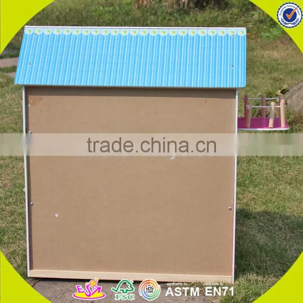 Wholesale Wooden Dollhouse Toy for Children, Lovely Wooden Dollhouse Toy, Popular Wooden Dollhouse Toy for Kids W06A104 photo-6