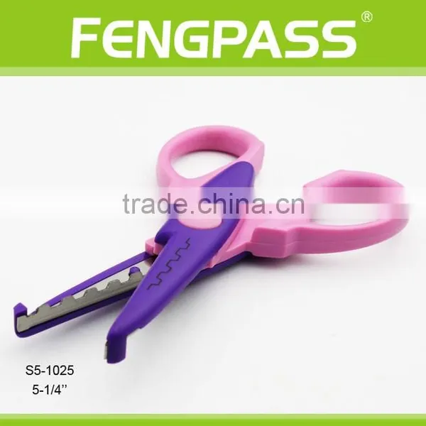 S5-1025 5.25 Inch 2Cr13 Stainless Steel Blade With Plastic Handle Zig Zag Shears photo-4