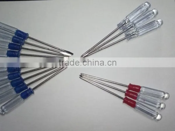 Small Plastic Handle With Magnetic Phillips, Flathead Screwdriver,transparent Handle photo-2