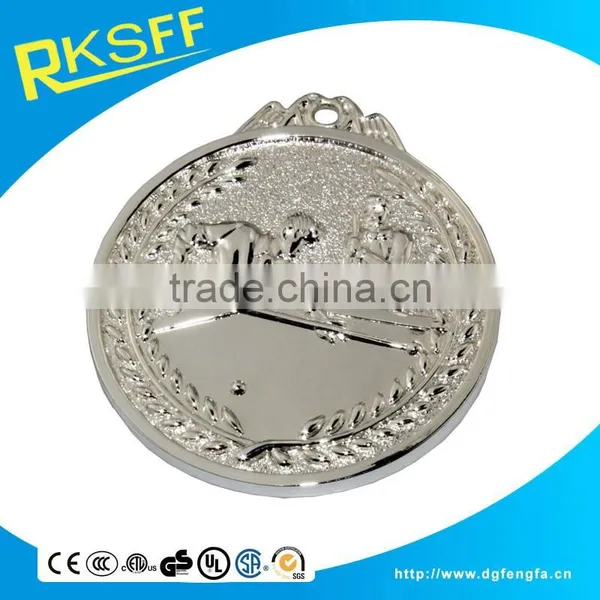 Zinc Alloy Silver Billiard Ball Medal Sports Medal With Ribbon photo-2