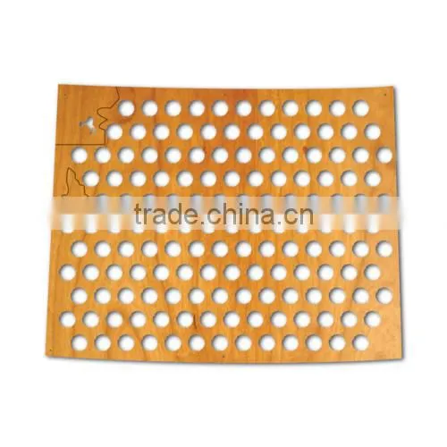 Best Price Beer Cap Maps Bottle Beer Soda Pop Wood Cap Organizer photo-4