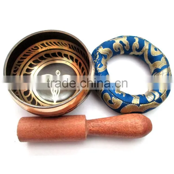 High Quality Colored Buddha Eye Meditation Healing Tibetan Singing Bowl photo-2