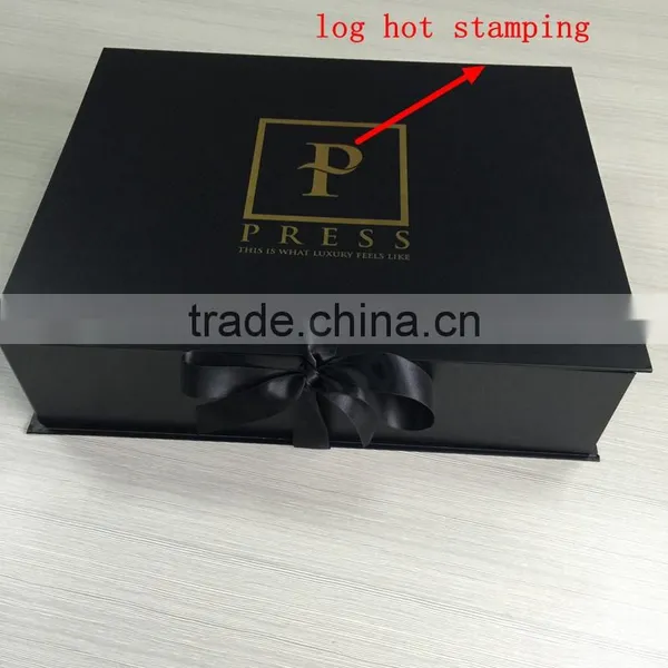 Matt Black Paper Custom Hair Extension Boxes Hair Boxes photo-3