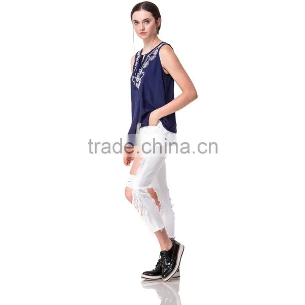 Domin Fashion Latest Embroidery Style Young Girls Tops photo-5