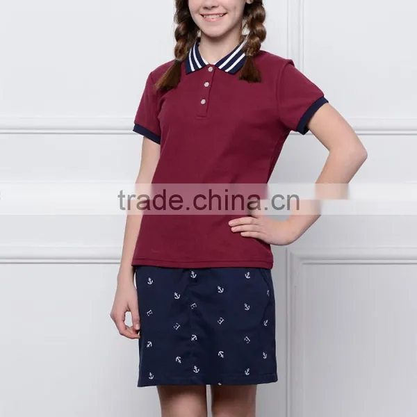 2017 Spring New Girl's Sports T-shirts, Wind Student Polo Shirts, Short Sleeved T-shirts OEM photo-3