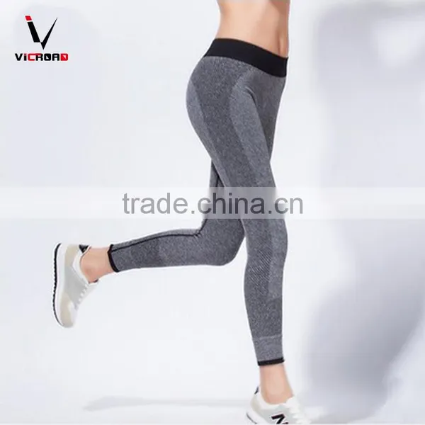 Sublimation Black Grey Color Blank Seamless Cheap Skin Tight Fitness Wear Yoga Pants photo-2