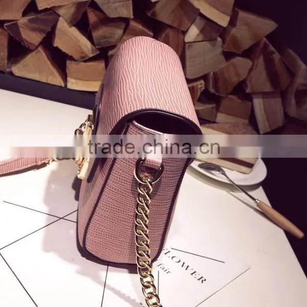 Zm50261b 2017 Latest Lady Single Shoulder Crossbody Bag Lock Catch Pure Color Bags Women photo-2