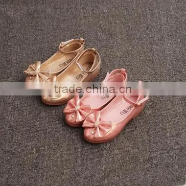 F10040E Latest Girls Fancy Shoes New Design Bowknot Shoes for Small Girls photo-2