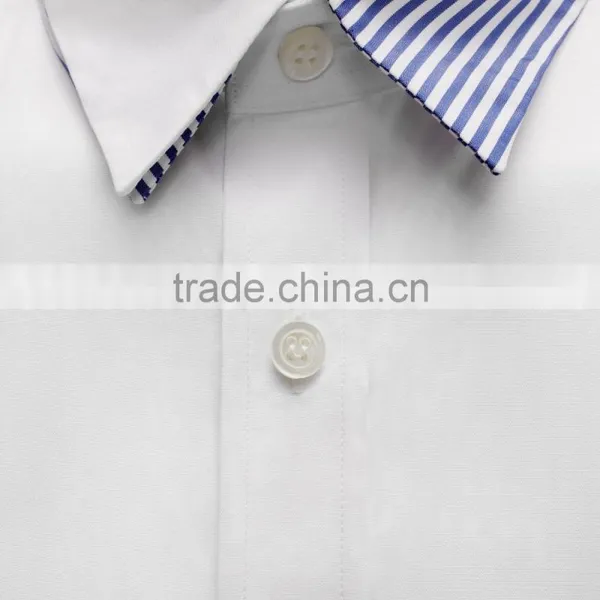 2015 KAIYA Double Collar Contrast Stripe Fancy Short Sleeve Button Front Dress Shirt Bank Office Wearing photo-4