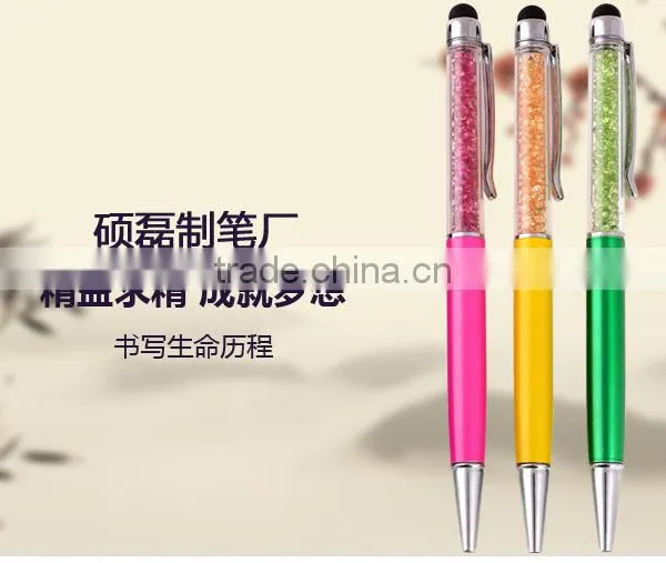 Crystal Metal Ball Point Pen Touch Screen Pen for Promotional Gift photo-3