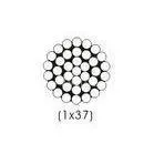 High Carbon Steel Galvanized Guy Wire 1 x 37 Corrosion Resistance