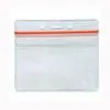 Horizontal Clear Vinyl Badge Holder With Protective Flap