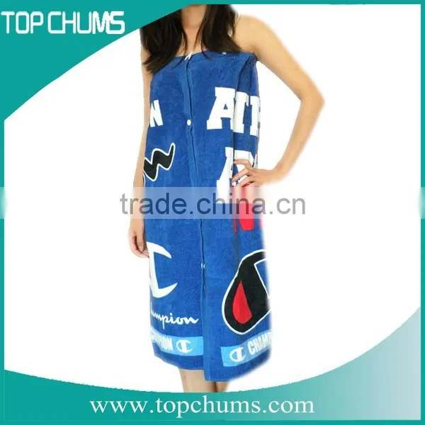 Lady Custom Printed Sheared Terry Plain White Cotton Skirts photo-2