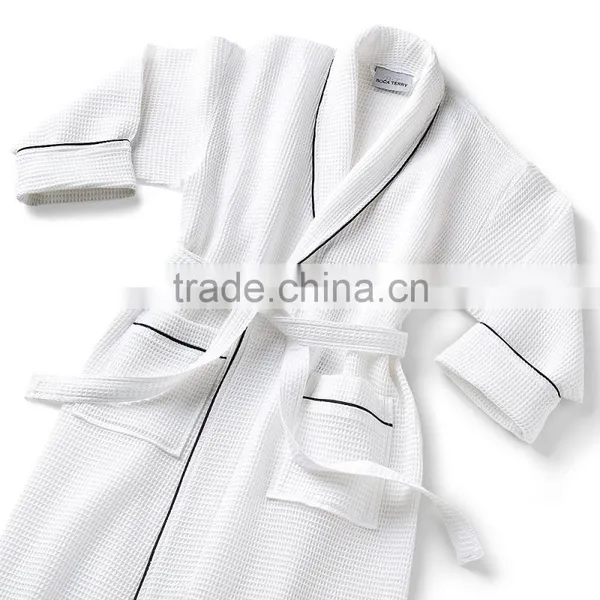 Wholesale Factory Cheap Hotel 100 Cotton Waffle Bathrobe photo-5