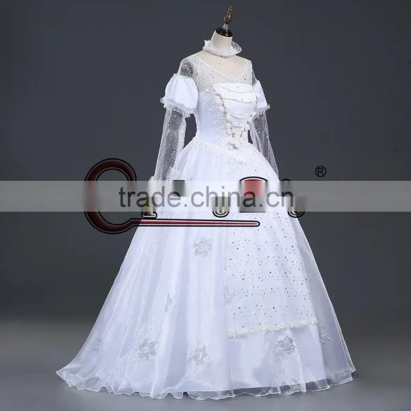 Tim Burton's Alice In Wonderland White Queen Dress Costume photo-2
