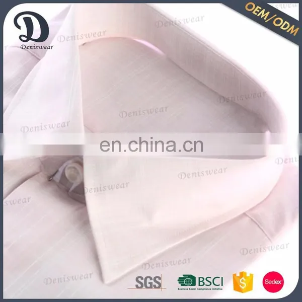 Cost Price Yarn Dyed Model Man Office Shirts With Narrow Stripes photo-2