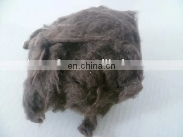 Factory Price Dehaired Yak Wool Dark Brown 19.0mic/26mm photo-2