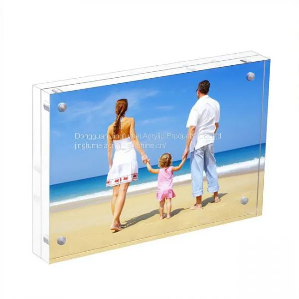 2017 New Design Photo Display Stand Acrylic Photo Holder Floating Effect Picture Frame photo-2
